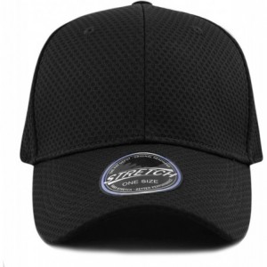 Baseball Caps Women High Bun Ponytail Hat Light Weight Stretch Fit Mesh Quick Dry Structured Cap - Black - CO18I6R88OA $22.35