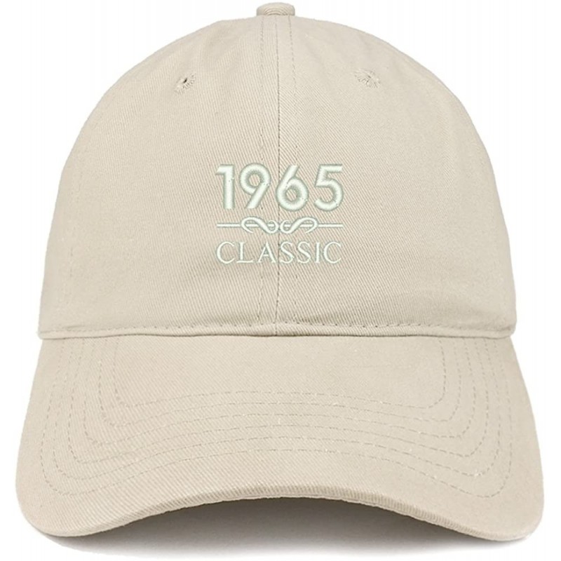 Baseball Caps Classic 1965 Embroidered Retro Soft Cotton Baseball Cap - Stone - CG18CO6D73I $37.76