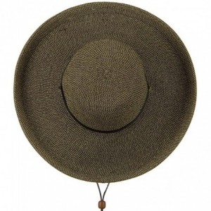 Sun Hats UPF 50+ Cotton Paper Braid Kettle Brim Hat - Black Tweed - CS118E45SV7 $84.24