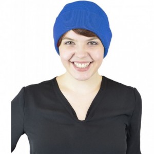 Berets Women's Without Flower Accented Stretch French Beret Hat - Royalblue - CE126BNQ4SX $20.38