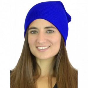 Berets Women's Without Flower Accented Stretch French Beret Hat - Royalblue - CE126BNQ4SX $21.58
