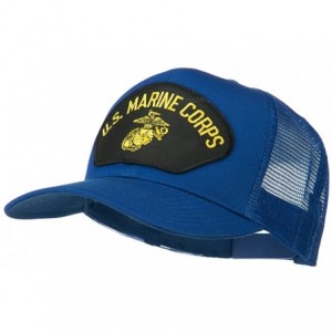 Baseball Caps US Marine Corps Mesh Patched Cap - Royal - CO11TX6Y267 $15.39