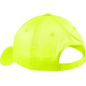 Baseball Caps Custom Embroidered Structured Baseball Cap Add Your Own Text - Neon Yellow - CC1953YGNRQ $57.46