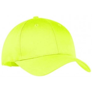 Baseball Caps Custom Embroidered Structured Baseball Cap Add Your Own Text - Neon Yellow - CC1953YGNRQ $56.11