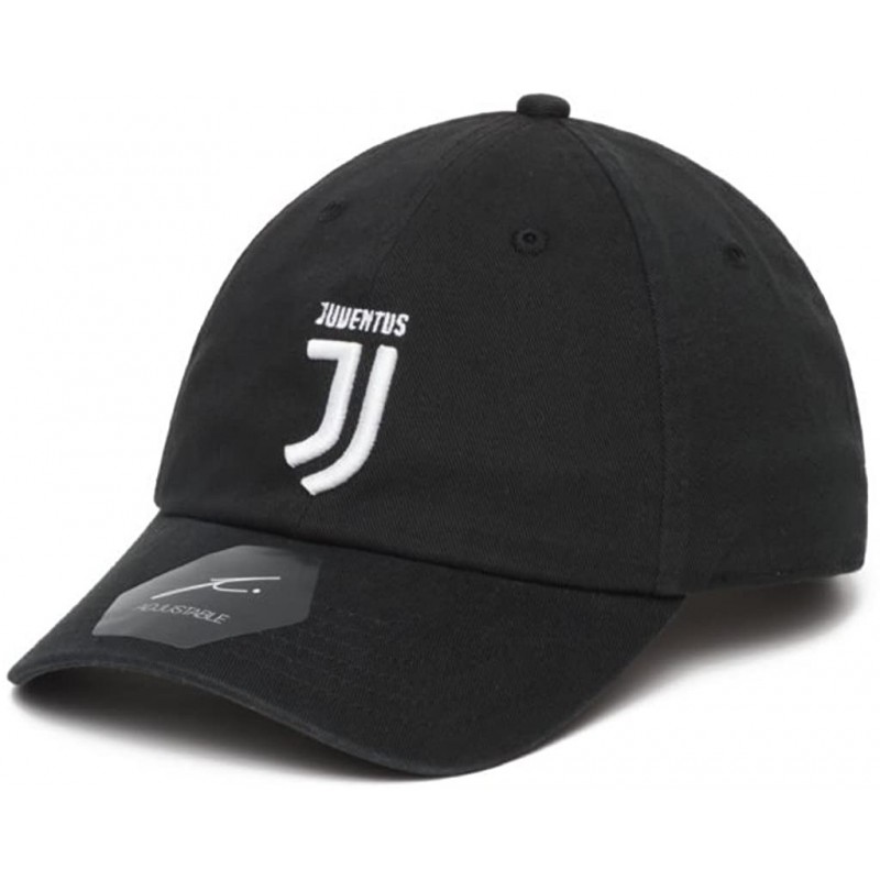 Baseball Caps Officially Licensed Performance Dad Hat by Juventus Black - CQ185E4SIK8 $54.80