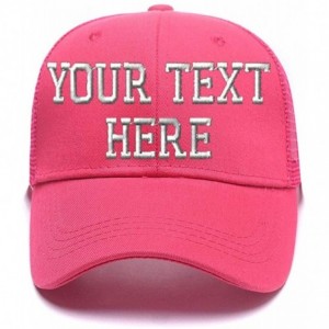 Baseball Caps Custom Ponytail Baseball Cap Personalized Messy Bun Hat Mesh Visor Trucker Hat - Rose - CB18GZH30ZY $34.89