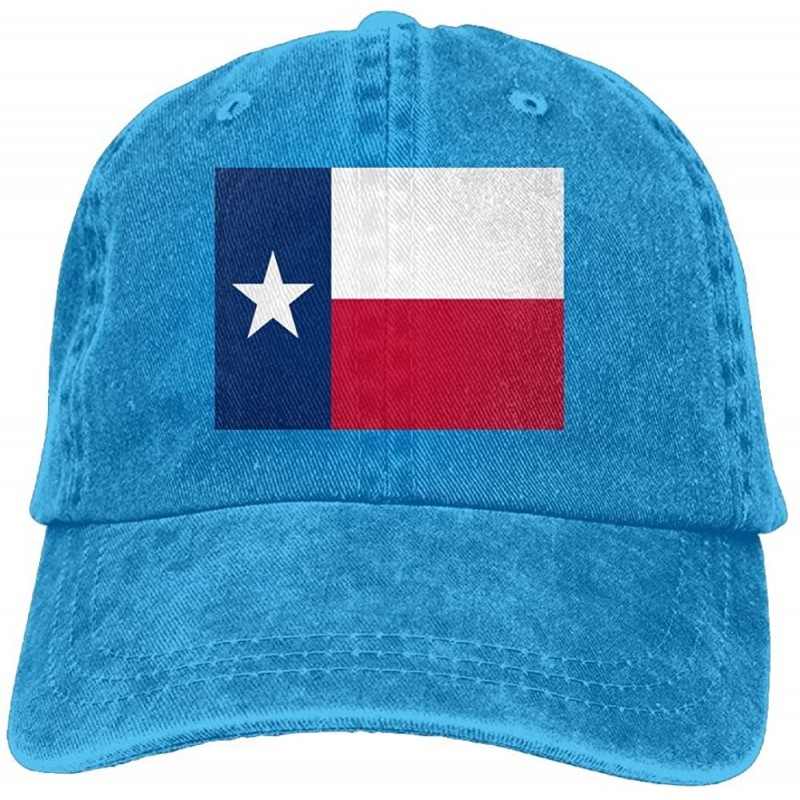 Baseball Caps LINGMEI Flag Of Texas Unisex Adult Denim Dad Baseball Hat Sports Outdoor Cowboy Cap For Men and Women - Royalbl...