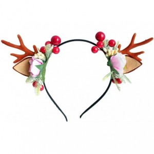 Headbands Floral Garland Crown Hair Wreath Flower Headband Halo Floral Headpiece Boho with Ribbon Wedding Party - E - CD194CG...