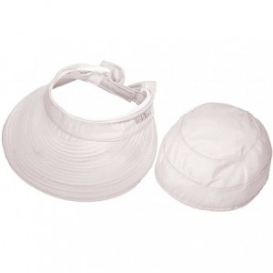 Bucket Hats Woman Baseball Caps Sun Hat Wide Brim Sun Visor Summer Beach Golf Hat - White - CX18C0Z6E46 $23.76
