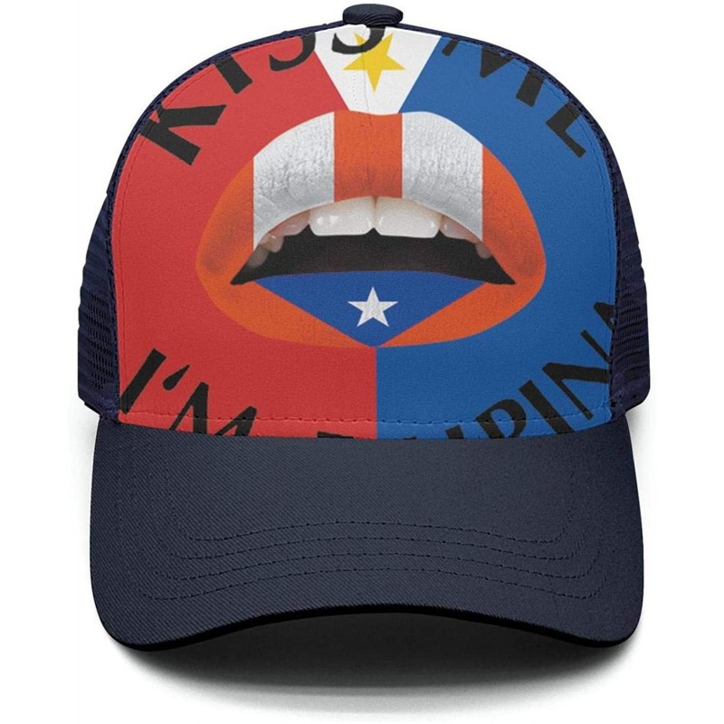 Baseball Caps Snapback Trucker Hats Kiribati Flag Unisex Adjustable Fashion Baseball Caps - Kiss Me Im-2 - CV18S5M4U0C $16.01