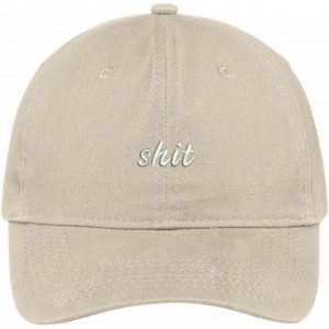 Baseball Caps Shit Embroidered Adjustable Cotton Cap Dad Hat - Stone - C012JADJD6F $37.16