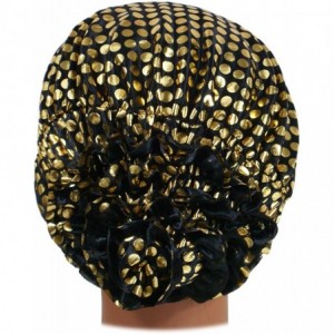 Headbands Beautiful Metallic Turban-style Head Wrap - Gold Dots - C512O47ZG22 $23.91