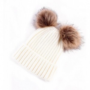 Skullies & Beanies Family Matching Hat Winter Warm Cotton Knitting Beanie Cap for 0-3 Years Baby - A03 - Beige - CD18872GKMQ ...