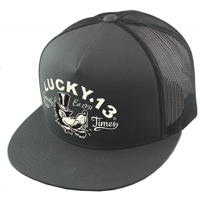 Baseball Caps The Mr. Wolf Snapback Trucker Hat - Grey- One Size - CY18862E4X6 $58.37