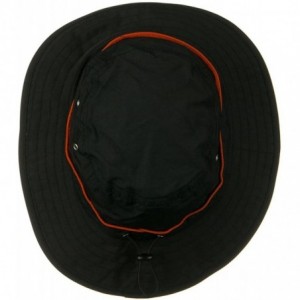 Sun Hats UV 50+ Orange Piping Talson Sun Bucket Hat - Black - CQ11J5ZTN8N $79.07