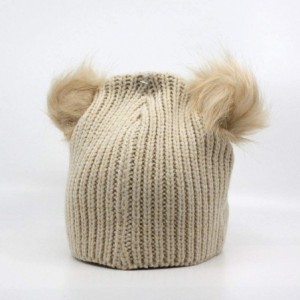 Skullies & Beanies Woman's Warm Soft Cable Lace Pom Furry Flower Crochet Fashion Knit Hat - Pom Beanie - C8192HYXZRE $12.80