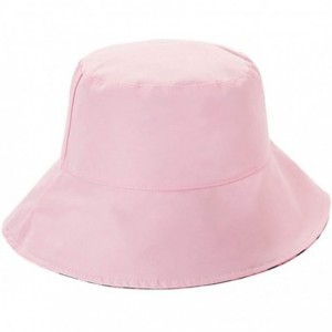 Bucket Hats Women Girls Cotton Leopard Print Reversible Bucket Hat Summer Double Sides Packable Hat for Outdoor Travel - CY18...