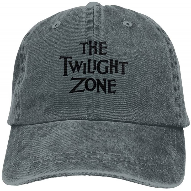 Baseball Caps The Twilight Zone Monologue Cap Adjustable Vintage Washed Denim Baseball Cap Dad Hat - Asphalt - CG18DWGCQD7 $2...