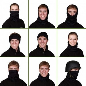 Cold Weather Headbands UV Totally Tubular- Multifunctional Facemask- Solid - Black - CJ116X3H409 $22.25