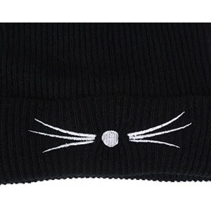 Skullies & Beanies Womens Knit Harajuku Style Cat Ears Cute Hat Beanie Cap for Winter - Black - C018MDMX7NC $14.76