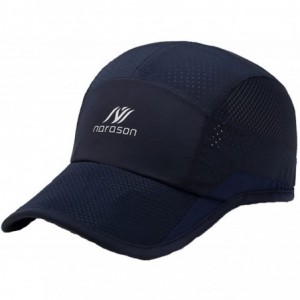 Sun Hats Unisex Mesh Sport Cap Quick-Drying Outdoor Breathable Sun hat Runner UV Protection 50+ - Navy - CY17YYW3RLQ $22.30
