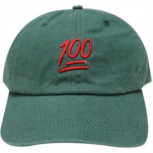 Baseball Caps Emoji 100 Cotton Baseball Dad Caps - Hunter Green - CR12N1PCR0F $12.03