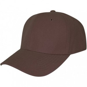 Baseball Caps Blank Fitted Curved Cap Hat - Brown - CU112BURMA9 $18.84