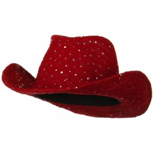 Cowboy Hats Glitter Cowboy Hat - Red - CL196UEC0W6 $50.81
