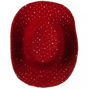 Cowboy Hats Glitter Cowboy Hat - Red - CL196UEC0W6 $47.35