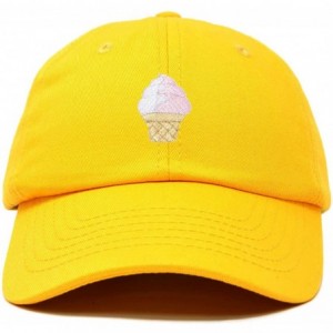 Baseball Caps Soft Serve Ice Cream Hat Cotton Baseball Cap - Gold - CS18LL2HAEY $25.68