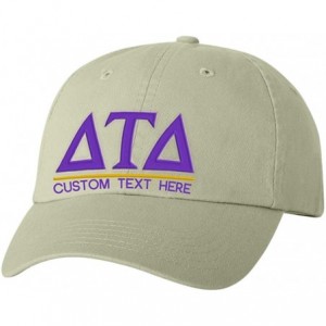 Sun Hats Personalized Delta Tau Delta DTD Greek Line Hat - Tan - CH18C590RTD $47.68