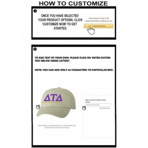 Sun Hats Personalized Delta Tau Delta DTD Greek Line Hat - Tan - CH18C590RTD $31.35