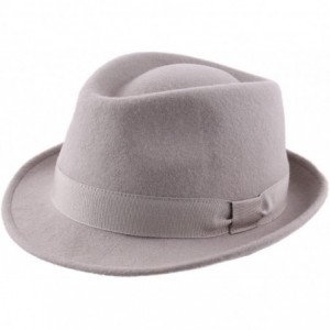 Fedoras Classic Trilby Pliable Wool Felt Trilby Hat Packable Water Repellent - Taupe - CE195ST9N5T $81.81