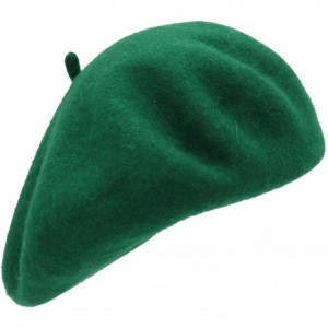 Berets Wool French Beret Hat for Women - Green - CO18NMXSCMW $25.08