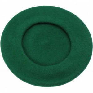 Berets Wool French Beret Hat for Women - Green - CO18NMXSCMW $9.23