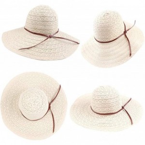 Sun Hats Summer Women Beach Sun Hat Floppy Wide Brim Travel Hat Foldable UV Protect Cotton Hat - Beige - CY18R96AQZ7 $11.21