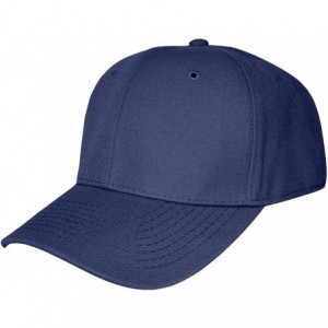 Baseball Caps Blank Fitted Curved Cap Hat - Navy - CH112BULA9D $19.27
