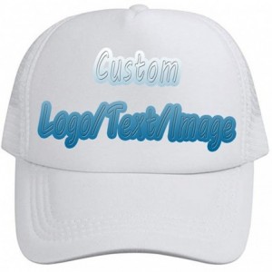 Baseball Caps Custom Ponytail Baseball Cap Personalized Messy Bun Hat Mesh Visor Trucker Hat - Trucker White - CN18HCZY4K0 $1...
