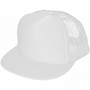 Baseball Caps Custom Ponytail Baseball Cap Personalized Messy Bun Hat Mesh Visor Trucker Hat - Trucker White - CN18HCZY4K0 $8.93