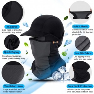 Balaclavas UV Face Mask Balaclava Dust Sun Protection Face Cover Brethable Cooling - Black - CG196AMKEQW $10.78