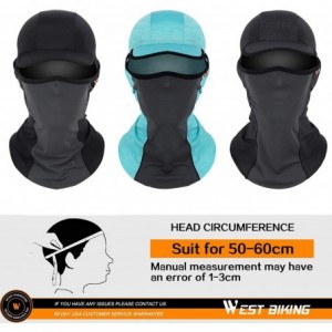 Balaclavas UV Face Mask Balaclava Dust Sun Protection Face Cover Brethable Cooling - Black - CG196AMKEQW $10.78