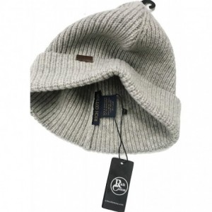 Skullies & Beanies Beanie Hat 100% Merino Wool Daily Soft Hat Knit Men Women Plain Cuff Rollup Street Style Fisherman Cap - C...