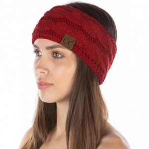 Cold Weather Headbands E5-42 Women's Headwrap Warm Knit Winter Ear Warmer Headband- Red - C818Y6NI6SZ $31.21