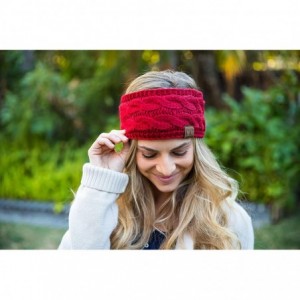 Cold Weather Headbands E5-42 Women's Headwrap Warm Knit Winter Ear Warmer Headband- Red - C818Y6NI6SZ $29.82