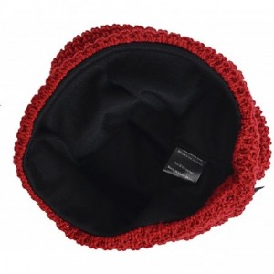 Skullies & Beanies Mens Slouchy Long Beanie Knit Cap for Summer Winter- Oversize - Soild Red - C3127QABU6Z $13.11