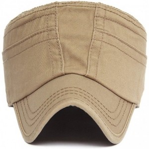 Baseball Caps Men Women Vintage Distressed Washed Cotton Twill Cadet Army Cap Adjustable Military Hat Flat Top Baseball Cap -...