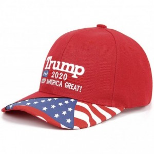 Baseball Caps Trump Military Imagine 2020 Black Cap US Flag Keep America Great hat President - Red - C718UZ59CD9 $10.45