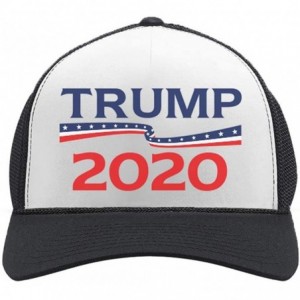 Baseball Caps Trump 2020 Hat President Donald Trump Campaign Mesh Cap Trucker Hat - Black/White - CW18CU3MEK6 $25.73