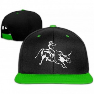 Baseball Caps Mens/Womens Hip-hop Hats Bull Riding Adjustable Sport Hat - Kellygreen - CC18KIILI0G $30.10