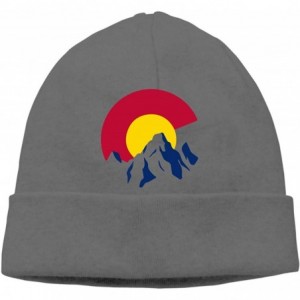 Skullies & Beanies Beanie Hat Colorado Flag Mountain Warm Skull Caps for Men and Women - Deep Heather - C218KK5627H $39.72